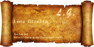 Lenz Gizella névjegykártya